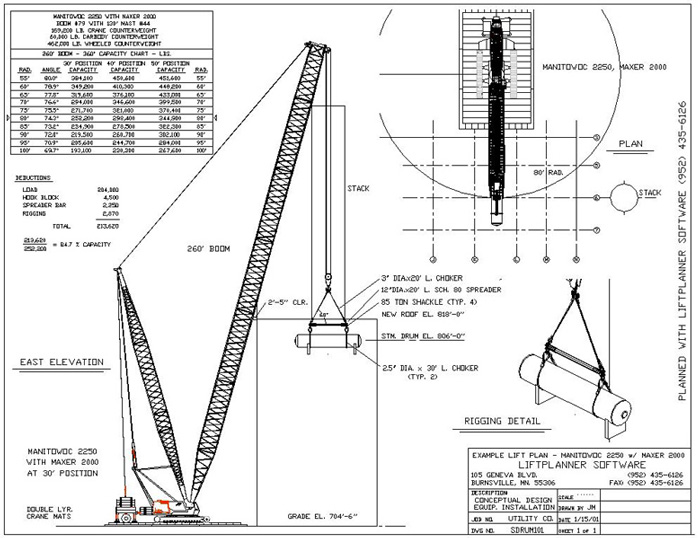crane lift plan drawing software